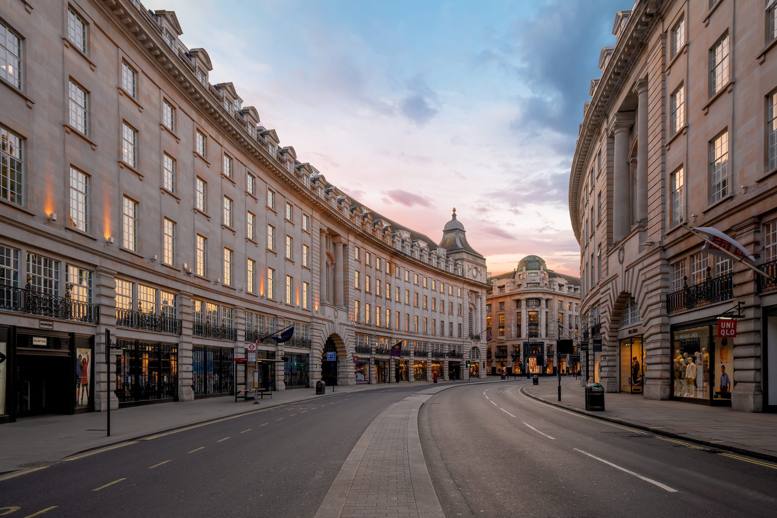 Empty streets in London