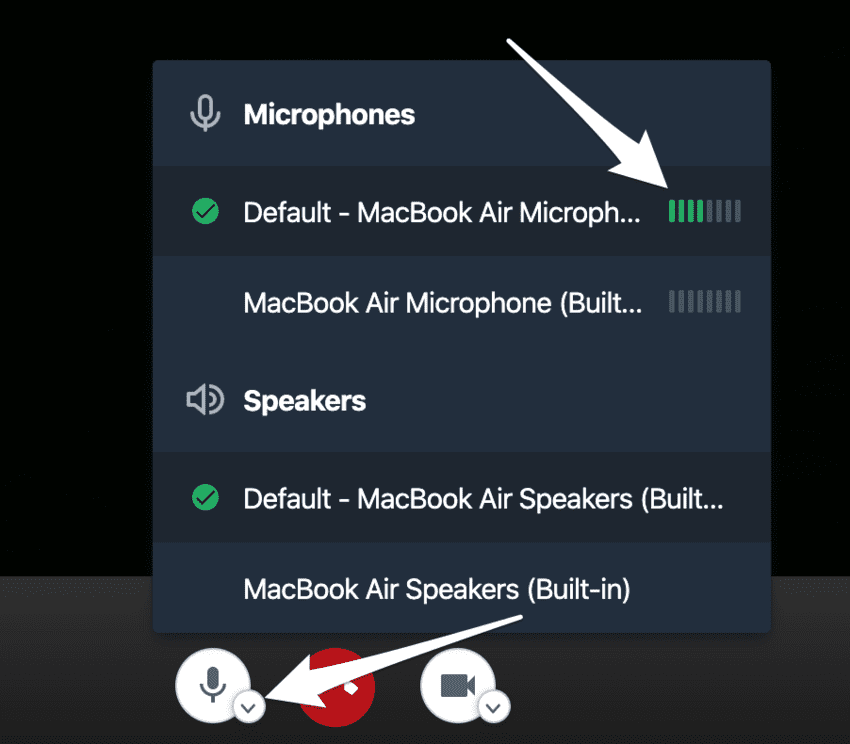 Large Graphic of checking Microphone levels